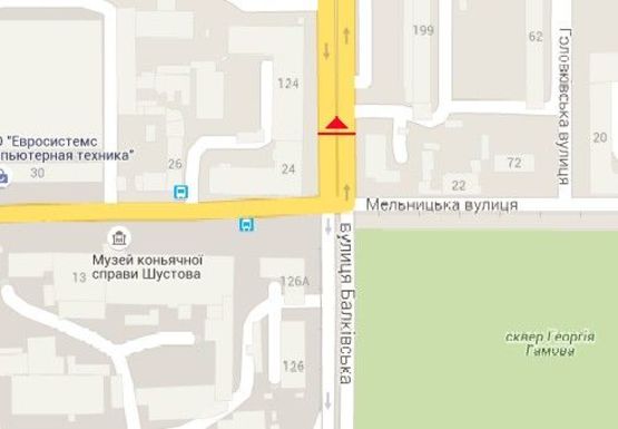 Схема рекламної площини за адресою Балковская ул. - Мельницкая, 24а ул.