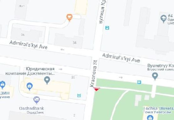 Схема рекламной плоскости по адресу Краснова ул. - Адмиральский пр.