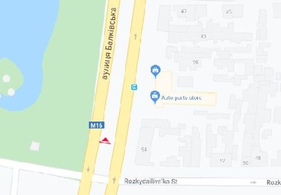 Схема рекламной плоскости по адресу Балковская ул., 99 - Раскидайловская ул.