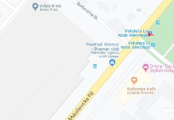 Схема рекламной плоскости по адресу Николаевская дорога, 257