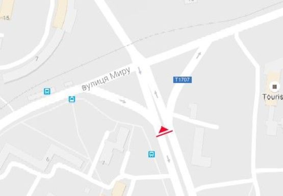 Схема рекламной плоскости по адресу Мира пр. - Мира ул.