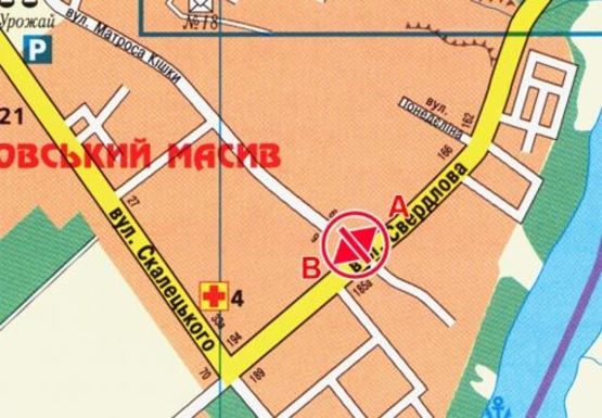 Схема рекламної площини за адресою Князей Кориатовичей ул., м-н "Форум"