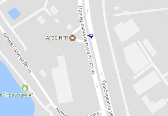 Схема рекламной плоскости по адресу Набережная магистраль, газовая заправка