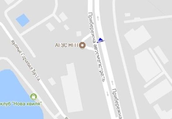 Схема рекламной плоскости по адресу Набережная магистраль, газовая заправка