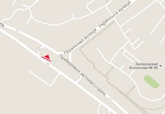 Схема рекламної площини за адресою Набережная магистраль - Украинская ул.