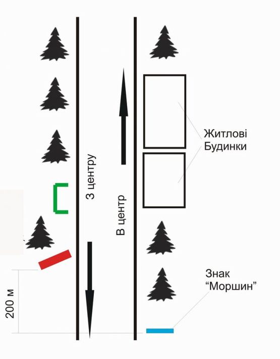 Схема рекламной плоскости по адресу в"їзд в місто