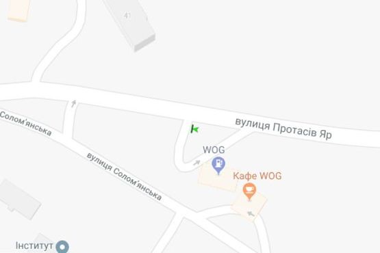 Схема рекламной плоскости по адресу Протасів Яр вул. - Солом`янська вул., 40А