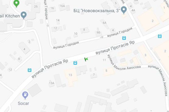 Схема рекламной плоскости по адресу Протасів Яр вул., 7А