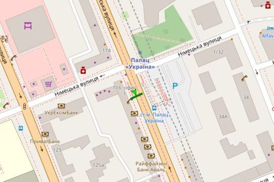 Схема рекламной плоскости по адресу Велика Васильківська вул., 116