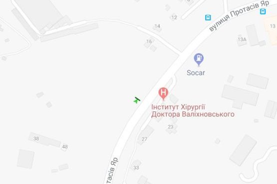 Схема рекламной плоскости по адресу Протасів Яр вул., 23, напроти  (в напрямку Боженко вул.)