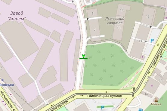 Схема рекламной плоскости по адресу Татарська вул., .