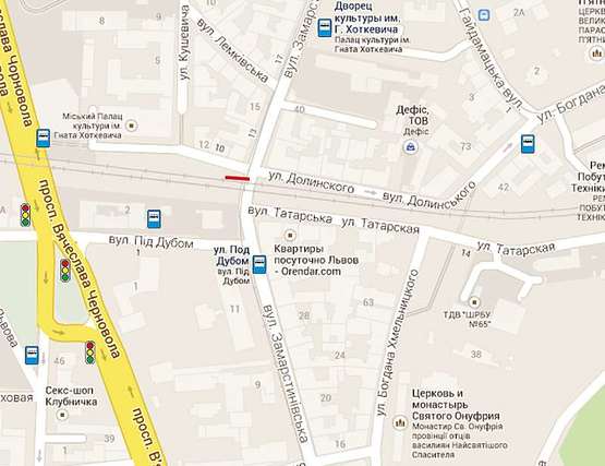 Схема рекламной плоскости по адресу Замарстинівська (міст) до центру, правий