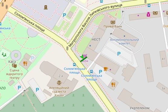 Схема рекламної площини за адресою Солом`янська вул., 1