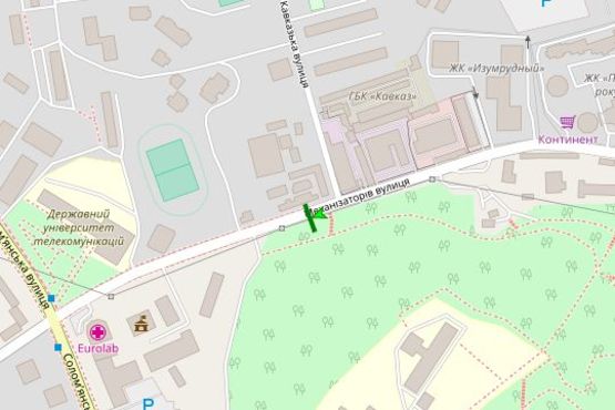 Схема рекламної площини за адресою Генерала Шаповала вул., напроти буд. 22/14