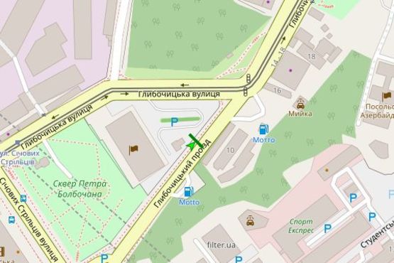 Схема рекламной плоскости по адресу Глибочицький проїзд, 4