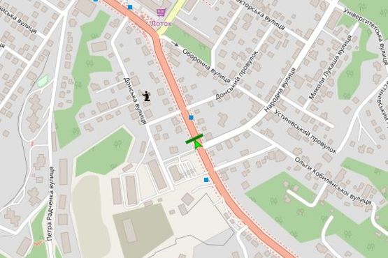 Схема рекламної площини за адресою Лобановського Валерія просп. (Червонозоряний просп.), , 71 напроти (в направл. Севастопольської пл.)