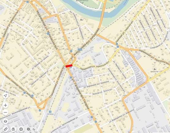 Схема рекламной плоскости по адресу Вул Гагаріна ( переїзд) м.3 ст. Б