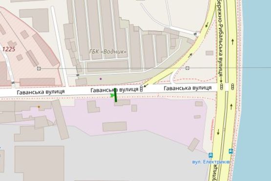 Схема рекламной плоскости по адресу Електриків вул., №19