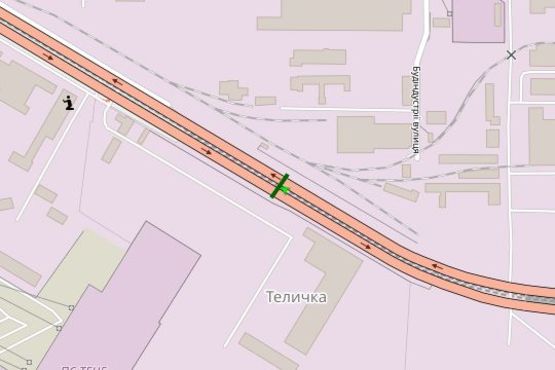 Схема рекламной плоскости по адресу Промислова вул., Південний міст; №3 (в напр. Московської пл.)