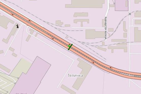 Схема рекламної площини за адресою Промислова вул., Південний міст; №3 (в напр. Харківської пл. )