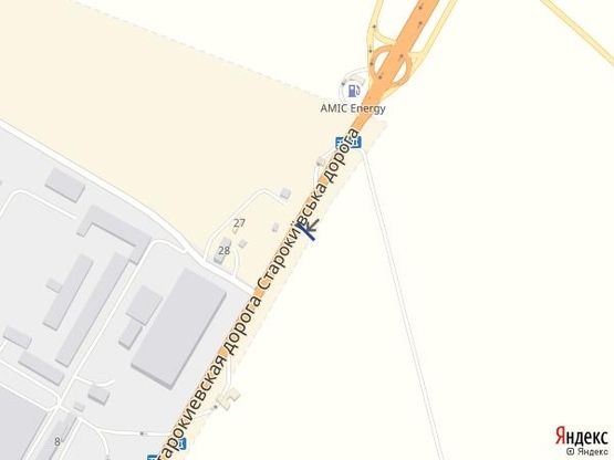 Схема рекламной плоскости по адресу Одесса - Николаев 21+520 Б