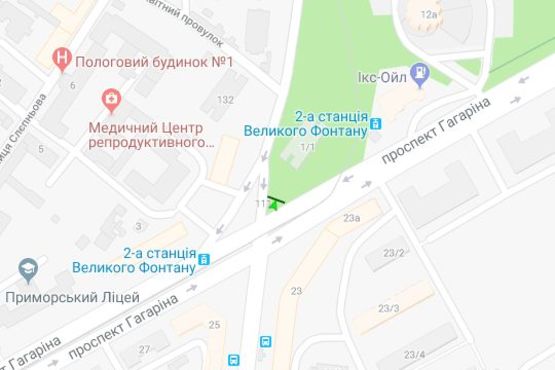 Схема рекламной плоскости по адресу Канатна вул. - Гагаріна просп. - Сегедська вул. (ліва)