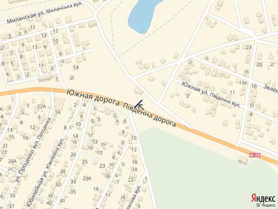 Схема рекламної площини за адресою Одесса - Южный 15+280 А