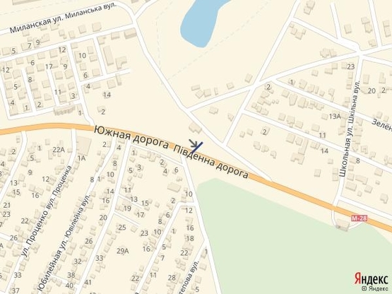 Схема рекламной плоскости по адресу Одесса - Южный 15+280 Б