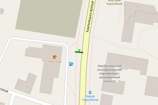 Схема рекламної площини за адресою Кам`янецька вул., 2