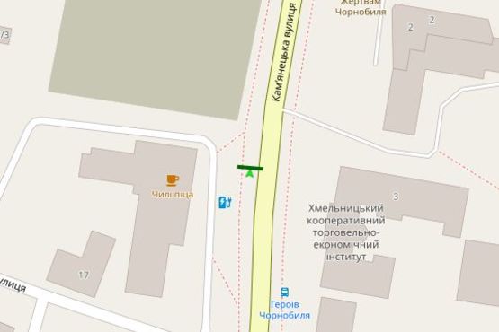 Схема рекламної площини за адресою Кам`янецька вул., 2