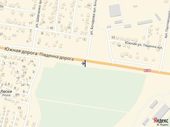 Схема рекламной плоскости по адресу Одесса - Южный 16+370 А