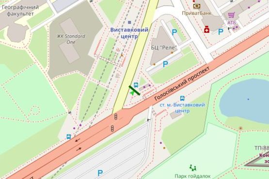 Схема рекламной плоскости по адресу Голосіївський просп. - Васильківська вул.