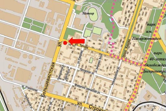 Схема рекламной плоскости по адресу Титова ул. / Макарова ул.