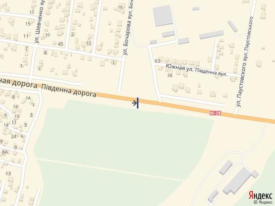 Схема рекламной плоскости по адресу Одесса - Южный 16+460 А