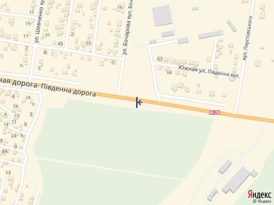 Схема рекламной плоскости по адресу Одесса - Южный 16+460 Б