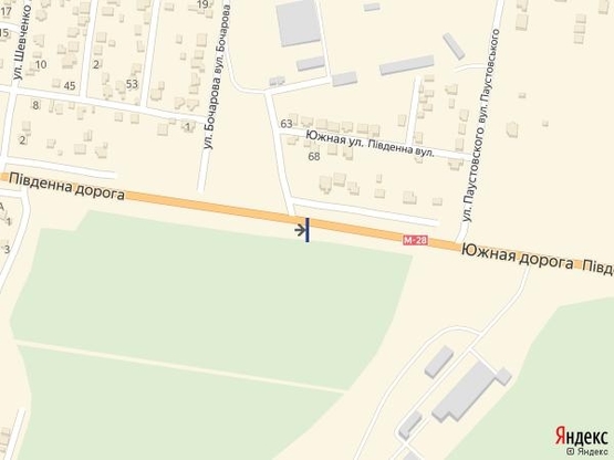 Схема рекламної площини за адресою Одесса - Южный 16+550 А