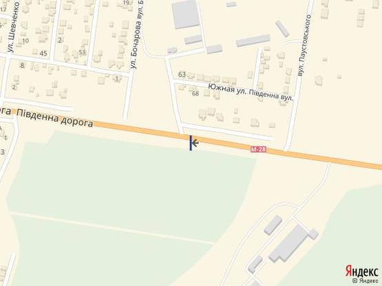 Схема рекламной плоскости по адресу Одесса - Южный 16+550 Б