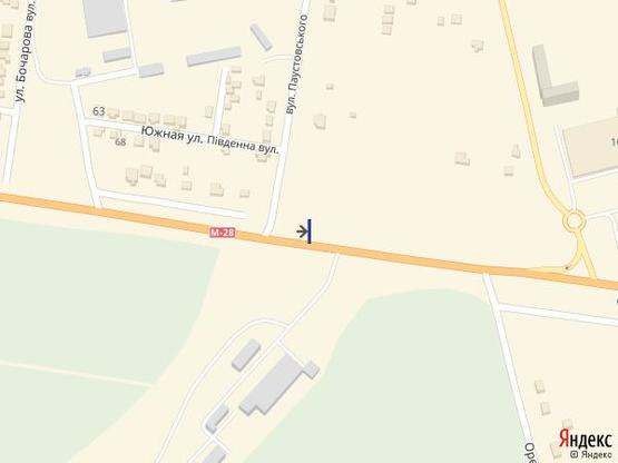 Схема рекламної площини за адресою Одесса - Южный 16+950 Б