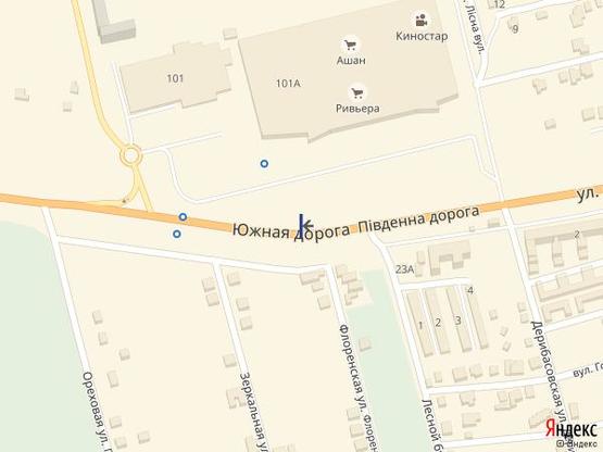 Схема рекламной плоскости по адресу Одесса - Южный 17+700 А