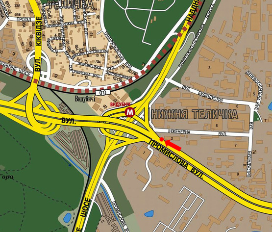 Схема рекламной плоскости по адресу Промышленная ул., мост Южный , в центр