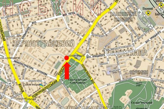 Схема рекламной плоскости по адресу Воздухофлотский пр., 28 - Соломенская пл., в сторону моста Воздухофлотского