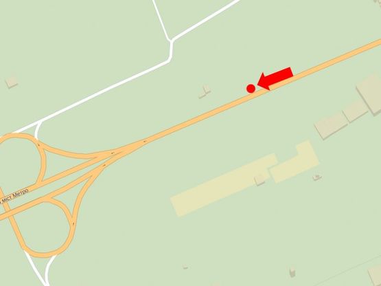 Схема рекламної площини за адресою Броварской пр., 300 м до ст. м. "Гидропарк", в центр