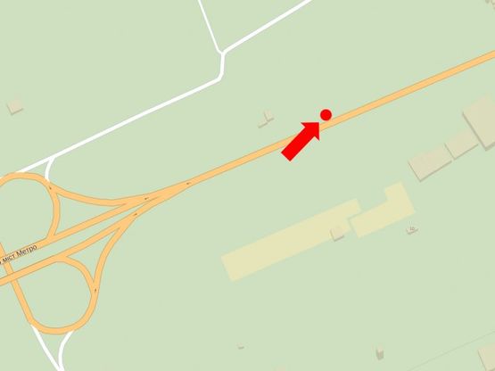 Схема рекламної площини за адресою Броварской пр., 300 м до ст. м. "Гидропарк", из центра