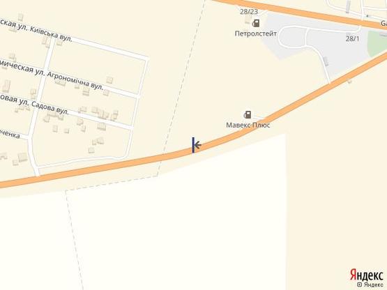 Схема рекламної площини за адресою Одесса - Рени 12+300 А