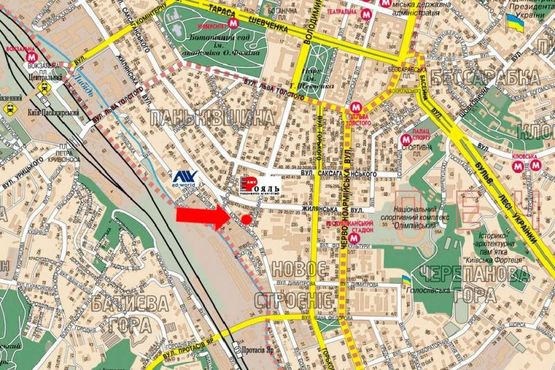 Схема рекламной плоскости по адресу Короленковская ул. / Владимирская ул., в сторону Малевича ул. (бывш. Боженка ул.)