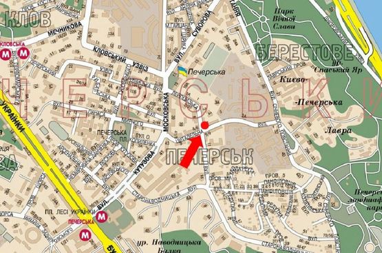 Схема рекламної площини за адресою Цитадельная ул., 4/7 в сторону Лаврская ул.