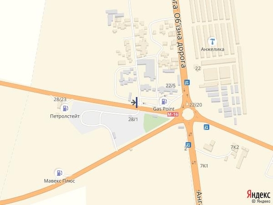 Схема рекламной плоскости по адресу Одесса - Кучурган 11+750 Б