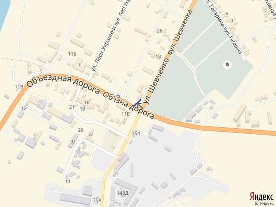 Схема рекламной плоскости по адресу Объезд г.Одесса 10+800 А