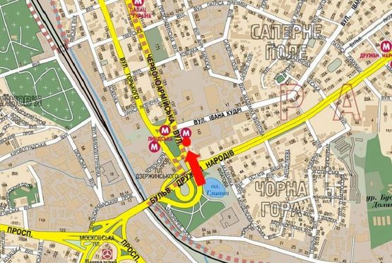 Схема рекламной плоскости по адресу Б. Васильковская ул. (бывш. Красноармейская ул.), 143/2, ст. м. "Лыбедская", в центр