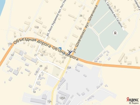 Схема рекламної площини за адресою Объезд г.Одесса 10+800 Б